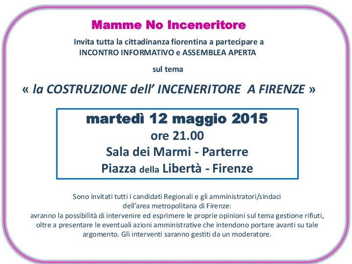 Incontro pubblico sulla costruzione dell'inceneritore a Firenze